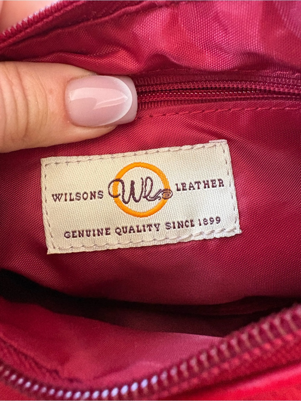VNTG Wilsons Leather Red Crescent Baguette Shoulder Bag Purse Baddie Academia - Picture 5 of 9